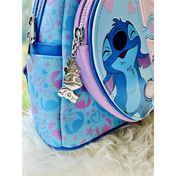 *NEW LE* Loungefly Stitch and Angel Puzzle Mini Backpack - Lilo & Stitch - Picture 4 of 9